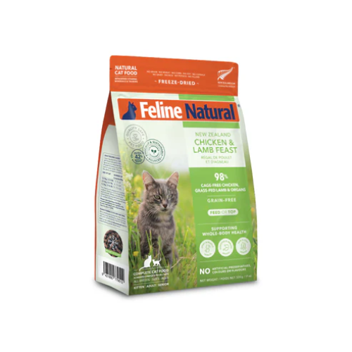 (秋日勁減優惠: 正價$700) F9 Feline Natural 800g ((Chicken and Lamb Feast)) Freeze-Dried Cat Food 凍乾脫水貓糧 雞肉羊肉盛宴 800克 (F9-CL800) 原裝行貨 (重量級 升級版) (EXP: 3月/2027)